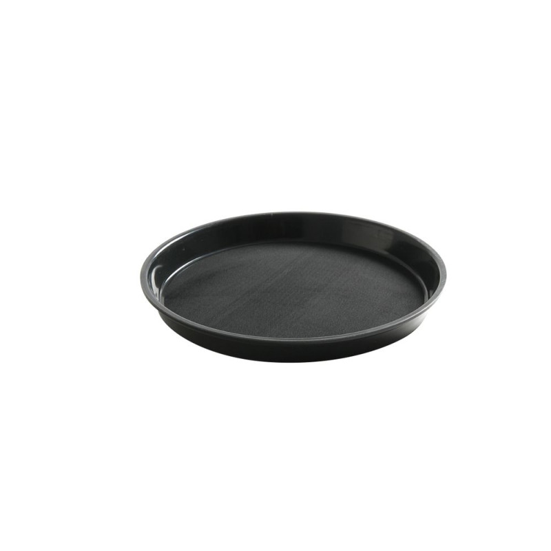 Plateau Rond à Bord Haut en Polypropylène - Noir - 320 mm de Diamètre Plateau Rond à Bord Haut en Polypropylène - Noir - 320 mm de Diamètre