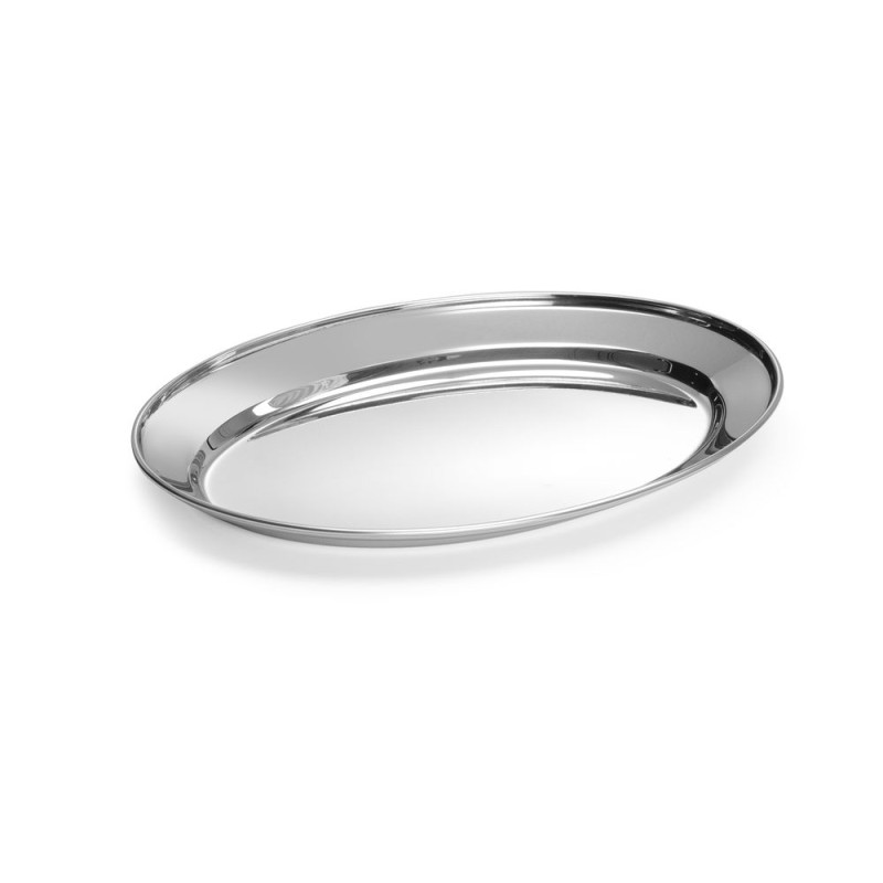 Plat Ovale en Inox - 300 x 220 mm - Marque HENDI - Fourniresto Plat Ovale en Inox - 300 x 220 mm - Marque HENDI - Fourniresto