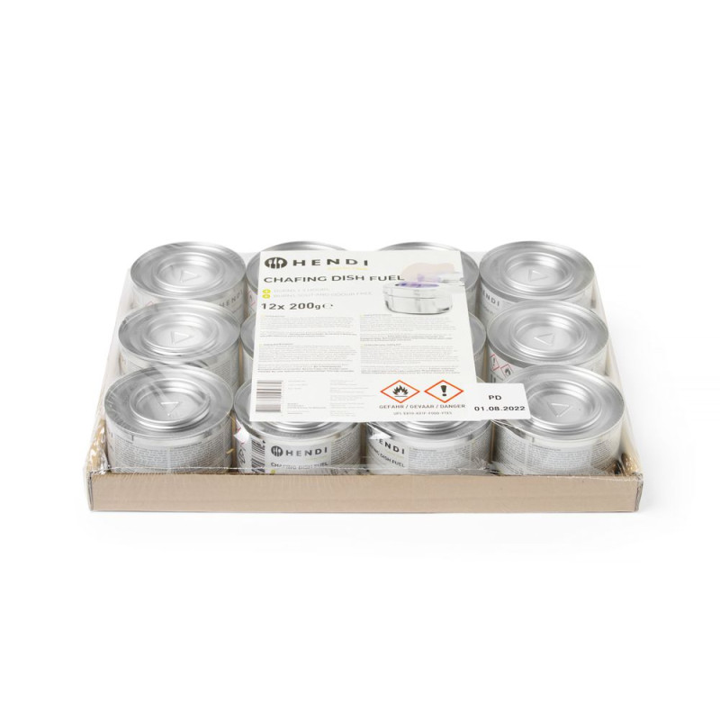 Pâte combustible pour chafing dish en boîte NL DE FR EN - Marque HENDI - Fourniresto Pâte combustible pour chafing dish en boîte NL DE FR EN - Marque HENDI - Fourniresto
