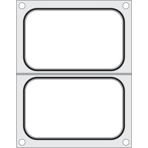 Matrice de Scellage pour Scelleuse Manuelle - 2 Compartiments 178 x 113 mm - Hendi