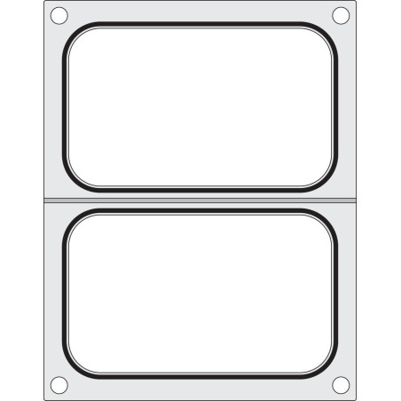 Tihendusmatriits käsitsi tihendajale - 2 sektsiooni 178 x 113 mm - Hendi