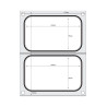 Tihendusmatriits käsitsi tihendajale - 2 sektsiooni 178 x 113 mm - Hendi