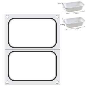 Tihendusmatriits käsitsi tihendajale - 2 sektsiooni 178 x 113 mm - Hendi