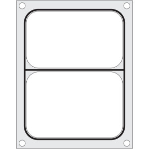 Matrice de Scellage pour Scelleuse Manuelle - 2 Compartiments - Hendi