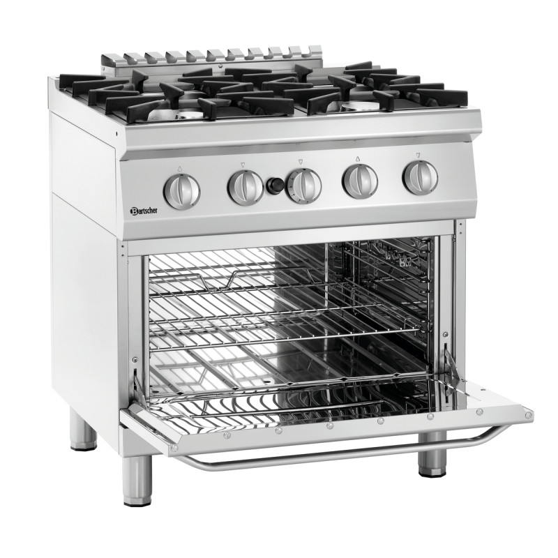 Four-burner stove with gas oven GN 2/1 Series 700 Four-burner stove with gas oven GN 2/1 Series 700