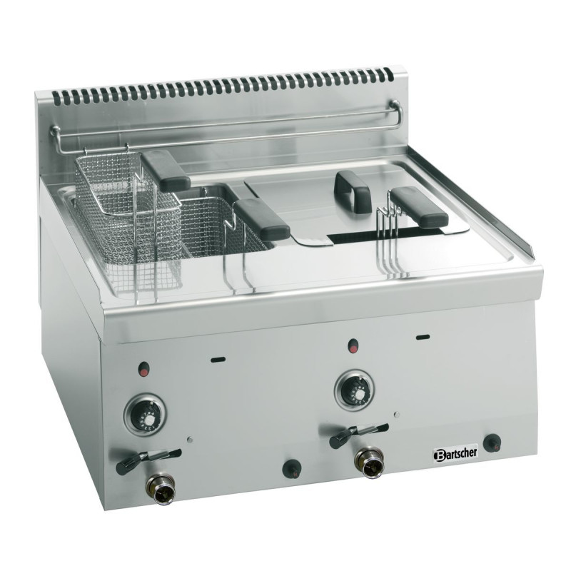 Professional gas countertop fryer with 2 tanks of 8L each for restaurants Professional gas countertop fryer with 2 tanks of 8L each for restaurants