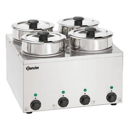 Bain-Marie kastmepott professionaalne 4 x 3,5 liitrit restoranitöötajatele