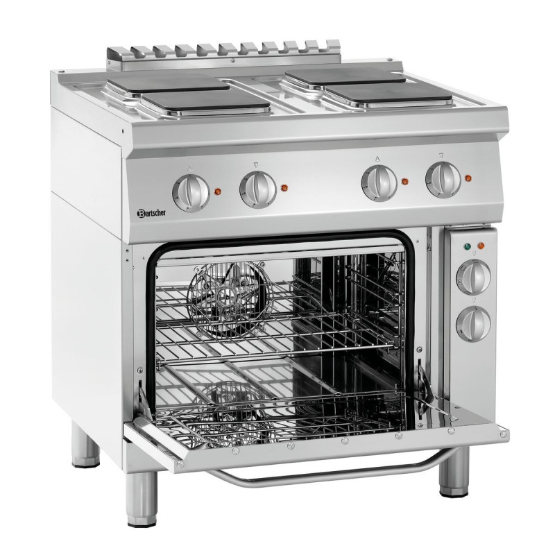 Four 4 Square Plates Range with Electric Oven GN1/1 Series 700 Four 4 Square Plates Range with Electric Oven GN1/1 Series 700