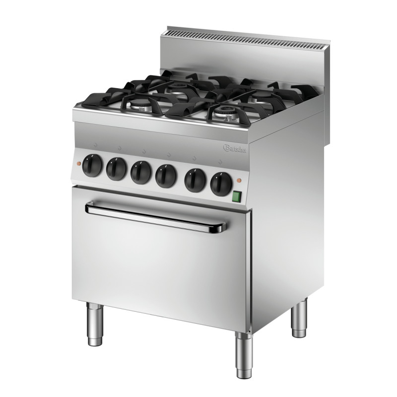 Four-burner stove with electric oven GN1/1 Series 650 Four-burner stove with electric oven GN1/1 Series 650
