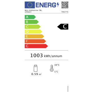 Väike professionaalne külmvitriin Bartscher - 78 L must