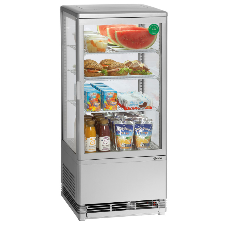 Mini Professional Refrigerated Display Case Bartscher - 78 L Silver Mini Professional Refrigerated Display Case Bartscher - 78 L Silver