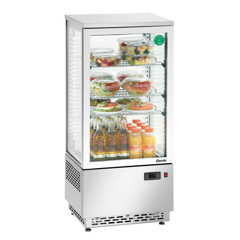 Mini Professional Refrigerated Display Case Bartscher - 78 L Stainless Steel Mini Professional Refrigerated Display Case Bartscher - 78 L Stainless Steel