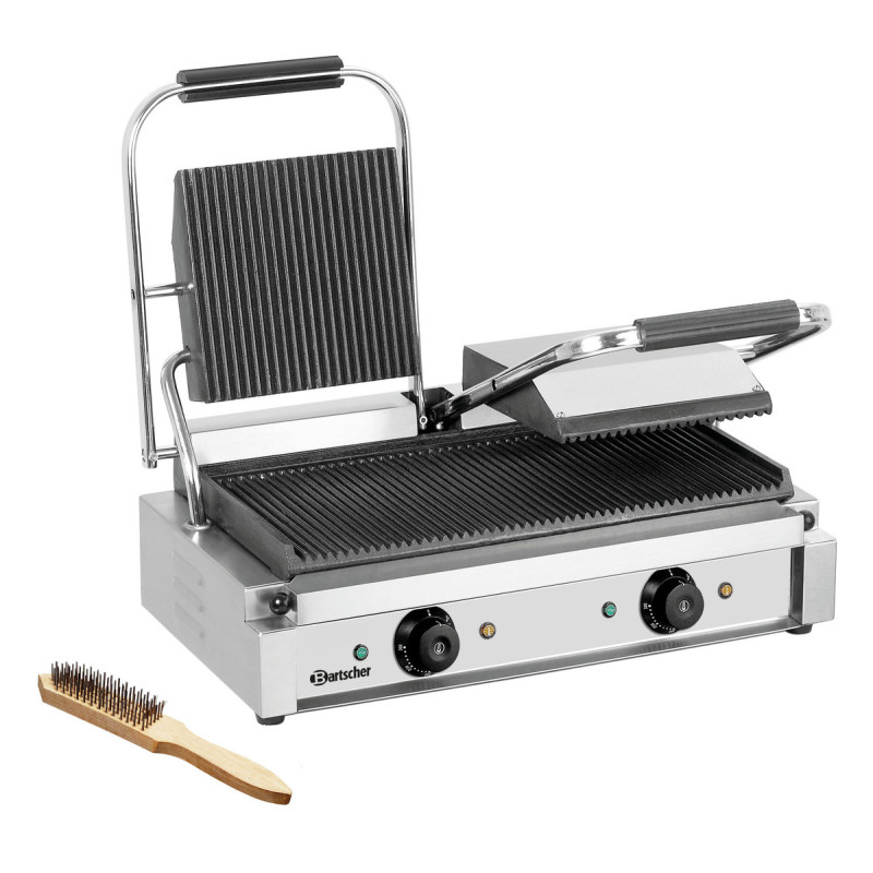 Double Panini Machine - Grooved Plates Double Panini Machine - Grooved Plates