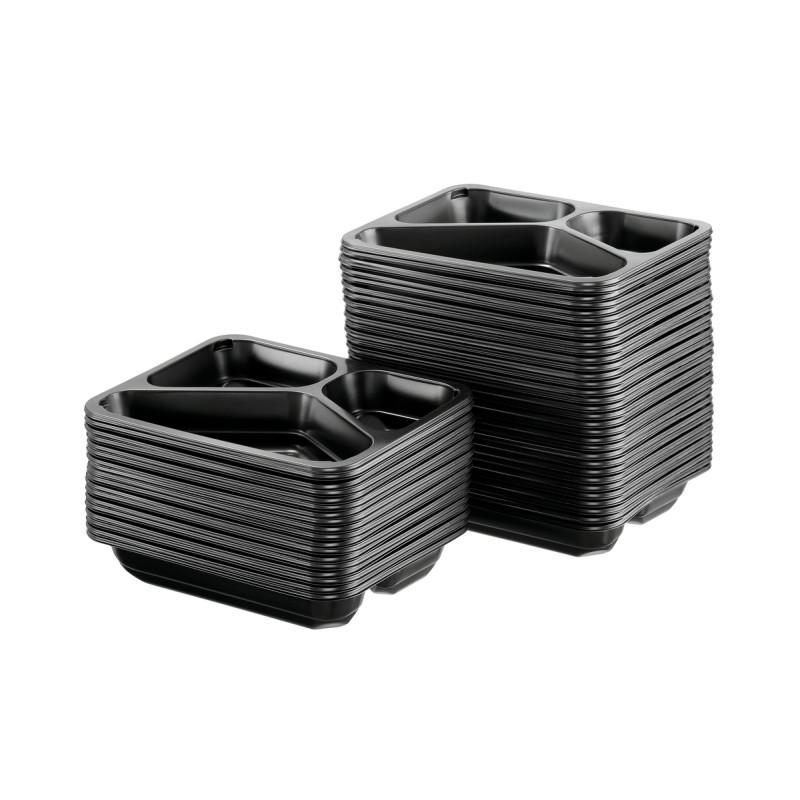 Barquette 3 Compartiments en PP pour Scelleuse Semi-Automatique - Lot de 50 Barquette 3 Compartiments en PP pour Scelleuse Semi-Automatique - Lot de 50