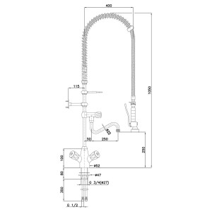 Bartscher 26L-1801B mikser koos dušiga