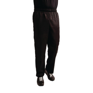 Köögipüksid Easyfit Must Tefloniga - Suurus XL - Whites Chefs Clothing - Fourniresto