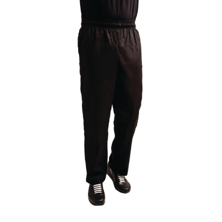 Köögipüksid Easyfit Must Tefloniga - Suurus XL - Whites Chefs Clothing - Fourniresto