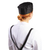 Must polüester-puuvillast kokamüts - suurus L 61 cm - Whites Chefs Clothing - Fourniresto