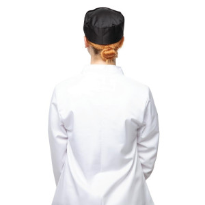 Must polüester-puuvillast kokamüts - suurus L 61 cm - Whites Chefs Clothing - Fourniresto