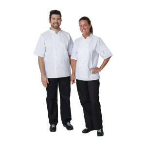 Kokandusvest valge lühikeste varrukatega Vegas - suurus XL - Whites Chefs Clothing - Fourniresto