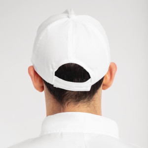 Valge baseballi müts reguleeritava rihmaga - Üks suurus sobib kõigile - Whites Chefs Clothing - Fourniresto