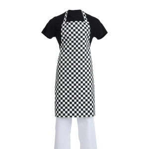Põlle esipaneel mustvalgete ruutudega 970 x 710 mm - Whites Chefs Clothing - Fourniresto
