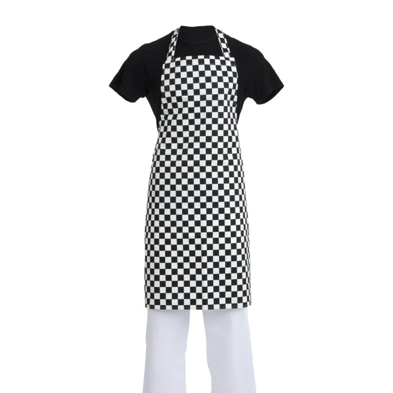 Põlle esipaneel mustvalgete ruutudega 970 x 710 mm - Whites Chefs Clothing - Fourniresto Põlle esipaneel mustvalgete ruutudega 970 x 710 mm - Whites Chefs Clothing - Fourniresto