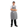 Põlle esipaneel mustvalgete ruutudega 970 x 710 mm - Whites Chefs Clothing - Fourniresto