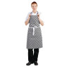 Põlle esipaneel mustvalgete ruutudega 970 x 710 mm - Whites Chefs Clothing - Fourniresto