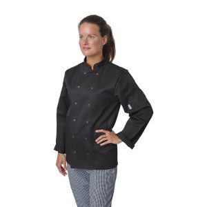 Must Köögisegune Must Pikkade Varrukatega Veste - Suurus L - Whites Chefs Clothing - Fourniresto