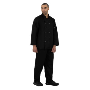 Must Köögisegune Must Pikkade Varrukatega Veste - Suurus L - Whites Chefs Clothing - Fourniresto