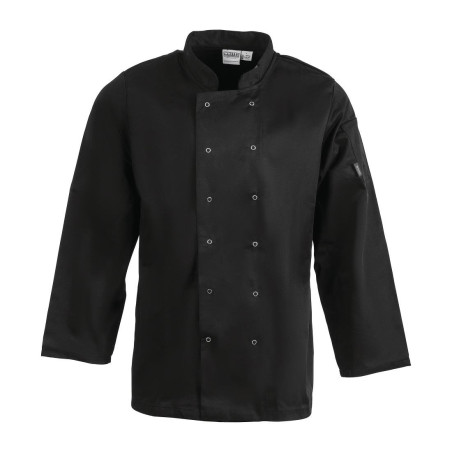 Must Köögisegune Must Pikkade Varrukatega Veste - Suurus XL - Whites Chefs Clothing - Fourniresto