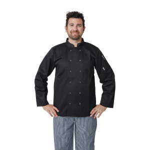Must Köögisegune Must Pikkade Varrukatega Veste - Suurus XL - Whites Chefs Clothing - Fourniresto
