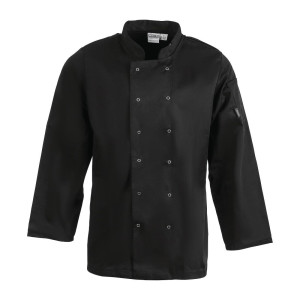 Kokandusvest musta värvi pikkade varrukatega Vegas - suurus XXL - Whites Chefs Clothing