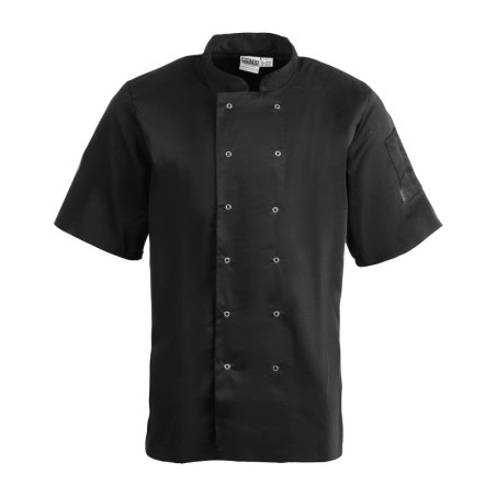 Must Köögisegu Must Lühikeste Varrukatega Vest Vegas - Suurus M - Whites Chefs Clothing - Fourniresto
