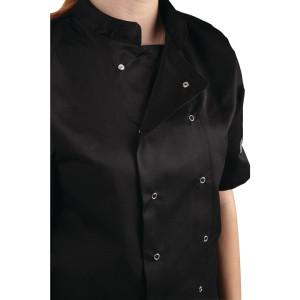 Must Köögisegu Must Lühikeste Varrukatega Vest Vegas - Suurus M - Whites Chefs Clothing - Fourniresto