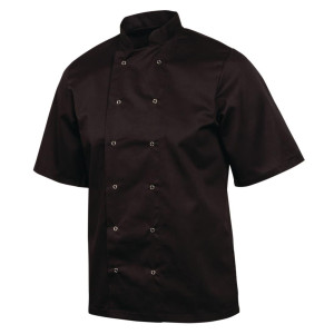 Must Köögisegu Must Lühikeste Varrukatega Vest Vegas - Suurus S - Whites Chefs Clothing - Fourniresto