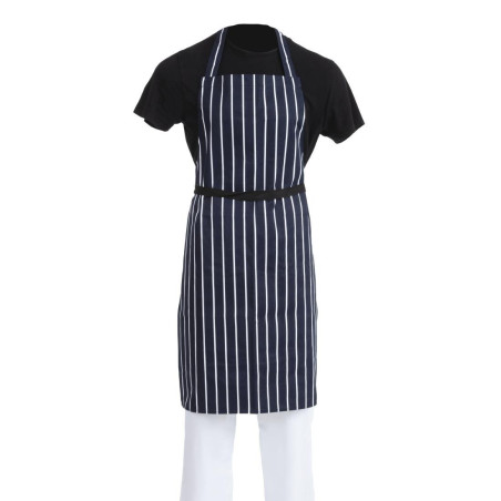 Põlle esipaelaga triibuline sinine ja valge 965 x 710 mm - Whites Chefs Clothing - Fourniresto