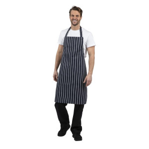 Põlle esipaelaga triibuline sinine ja valge 965 x 710 mm - Whites Chefs Clothing - Fourniresto