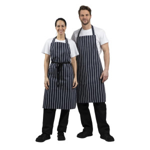Põlle esipaelaga triibuline sinine ja valge 965 x 710 mm - Whites Chefs Clothing - Fourniresto