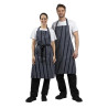 Põlle esipaelaga triibuline sinine ja valge 965 x 710 mm - Whites Chefs Clothing - Fourniresto