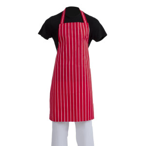 Punane ja valge triibuline põllekleit 710 x 970 mm - Whites Chefs Clothing - Fourniresto