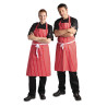 Punane ja valge triibuline põllekleit 710 x 970 mm - Whites Chefs Clothing - Fourniresto