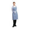 Põll ruudulises sinise ja valge polüester-puuvillases materjalis 710 x 970 mm - Whites Chefs Clothing - Fourniresto