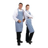 Põll ruudulises sinise ja valge polüester-puuvillases materjalis 710 x 970 mm - Whites Chefs Clothing - Fourniresto