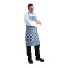 Põll ruudulises sinise ja valge polüester-puuvillases materjalis 710 x 970 mm - Whites Chefs Clothing - Fourniresto