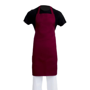 Põlle esipaneeliga Bordeaux polüester-puuvillast 710 x 970 mm - Whites Chefs Clothing - Fourniresto
