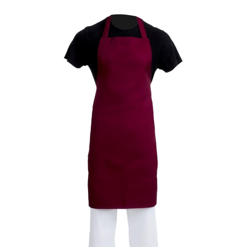 Põlle esipaneeliga Bordeaux polüester-puuvillast 710 x 970 mm - Whites Chefs Clothing - Fourniresto