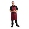 Põlle esipaneeliga Bordeaux polüester-puuvillast 710 x 970 mm - Whites Chefs Clothing - Fourniresto