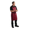 Põlle esipaneeliga Bordeaux polüester-puuvillast 710 x 970 mm - Whites Chefs Clothing - Fourniresto